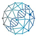 MLFPM logo (sphere with network and DNA string on it)